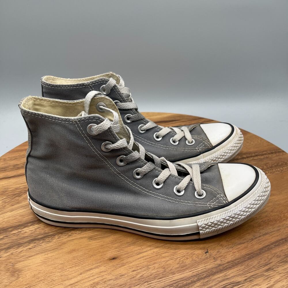 Converse All Star Chuck Taylor Shoes Womens 7.5 Gray Hi Top Casual Skate Sneaker